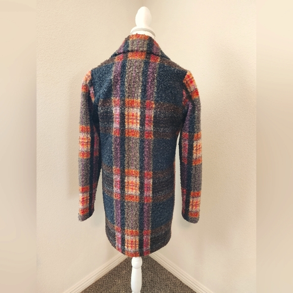 Charlie B Plaid Boulce Knit Coat Size XS - Picture 8 of 11